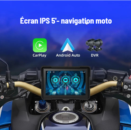 Écran CarPlay Étanche Moto 5" Universel